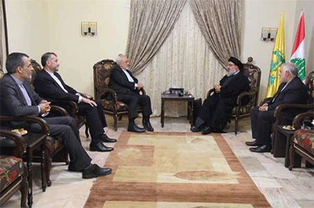 Zarif visita la tierra de la Resistencia y mantiene un encuentro con Nasrolá